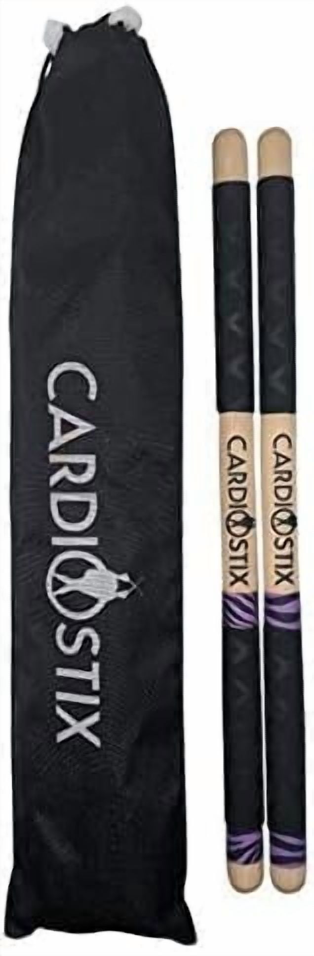 CardioStix Purple Zebra Set - 8.5oz Bundle Highest-Weighted Double Grip (1 PAIR)