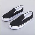 thumbnail image 3 of Mens Slip on Sneakers Loafers Shoes Canvas Black Shoes Canvas White Casual Fashion Shoes, 3 of 14