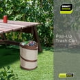 thumbnail image 7 of Smart Design Spiral Pop Up Trash Bin - 9.5 inch x 13 inch - Beige with Dark Brown Trim, 7 of 7