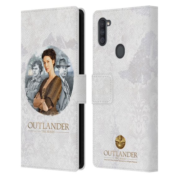 Head Case Designs Officially Licensed Outlander Portraits Claire, Jamie & Frank Leather Book Wallet Case Cover Compatible with Samsung Galaxy A11 (2020)