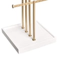 thumbnail image 3 of Soporte para árbol de joyería de cuatro niveles, color blanco/latón, 3 of 6