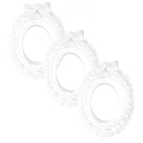 DESIGNICE 3Pcs Vintage Picture Frames,Desk Decor Picture Frames,Bedroom Accent Photo Frame,1.97"X1.97",White