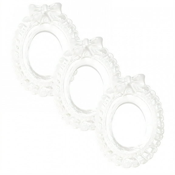 DESIGNICE 3Pcs Vintage Picture Frames,Desk Decor Picture Frames,Bedroom Accent Photo Frame,1.97"X1.97",White