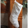 thumbnail image 2 of Northlight 18" White Fur Christmas Stocking with Silver Sequined Snowflakes, 2 of 4