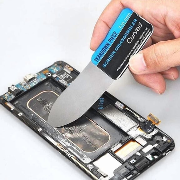 Steel Metal Curved LCD Screen Spudger Opening Pry Card Tools Ultra Thin Flexible Mobile Phone Disassemble Tool