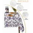 thumbnail image 3 of Purple Flower Tablecloth Square Table Cloth 54x54, Waterproof Tablecloth Outdoor Table Cloth, Vintage Farmhouse Boho Leaf Spring Plant Washable Table Cover for Kitchen Dinning Party, 3 of 8