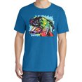 thumbnail image 2 of Wild Bobby,Cute Rainbow Neon Doberman Dog Lover Garment-Dyed Washed Look Short Sleeve Tees, Cobalt, X-Large, 2 of 3