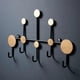 thumbnail image 1 of Round Dot Coat Hook, Wall-Mounted Iron Art Coat Rack, Heavy Duty Robe Coat Hook Hat Rack, 1 of 4