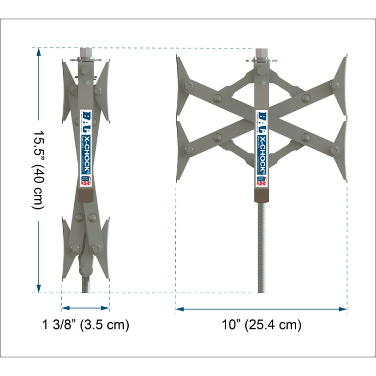 BAL 28012 X-Chock Pair Wheel Stabilizer Tire Chock Dual Tandem