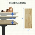 thumbnail image 6 of FLEXISPOT E6 63"x24" Dual Motors 3-Stage Standing Desk Solid Wood Home Office Height Adjustable Desk with Wheels, Solid Rubber Wood Desktop and Black Frame, 6 of 10