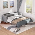 thumbnail image 5 of Mixoy Modern Pull Out Sofa Bed,Velvet Sleeper Loveseat Couch Bed Queen - Light Grey, 5 of 5