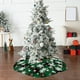 thumbnail image 4 of Falda de árbol de Navidad con copos de nieve de Papá Noel | Decoración festiva de poliéster para la base del árbol | Exquisita decoración navideña para árboles de Navidad estándar, 4 of 5