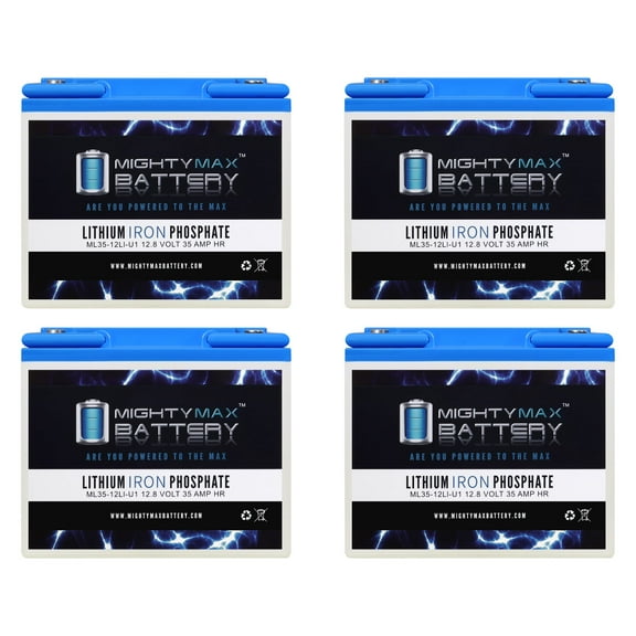 12V 35AH U1 Lithium Replacement Battery compatible with Minn Kota Endura C2 - Trolling Motor - 4 Pack
