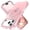 Pink, variant on GJL Magnetic Case for iPhone 18 Pro with Ring Stand, Shockproof Protective Cover with Raised Camera Screen Bezels, Clear
