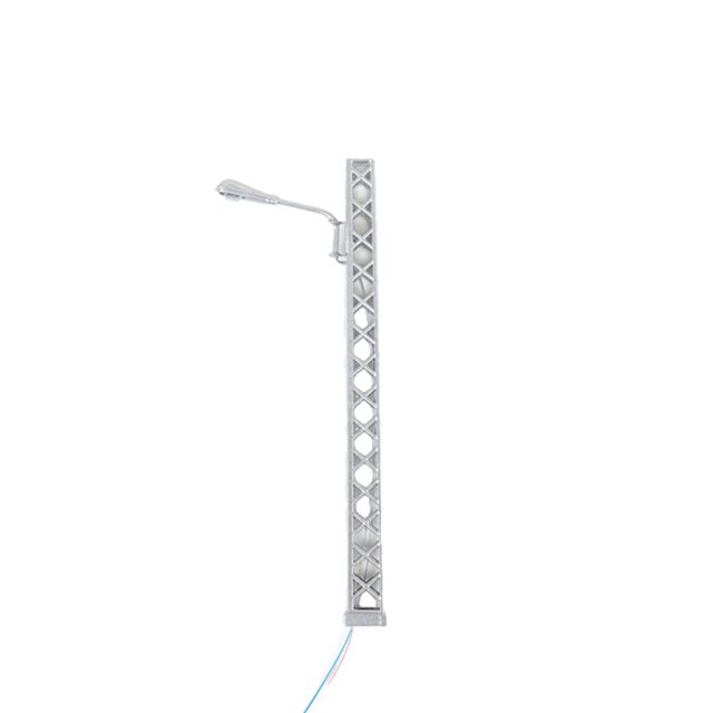 Youkk Model Railway Lamp Classical Mini Landscape Layout Lightweight Ladder Streetlights Resistance Outdoor LED Metal Lamppost Silver(Warm Light)