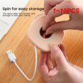 thumbnail image 2 of Boîte Enrouleur de Fil Ronde 110 Pcs Portable Multifonctionnelle Étui de Rangement pour Câbles Chargeur USB Style B 3 Pcs, 2 of 6