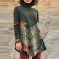 thumbnail image 1 of WREESH Women Loose O-Neck Printed Long Sleeve Top, 1 of 9