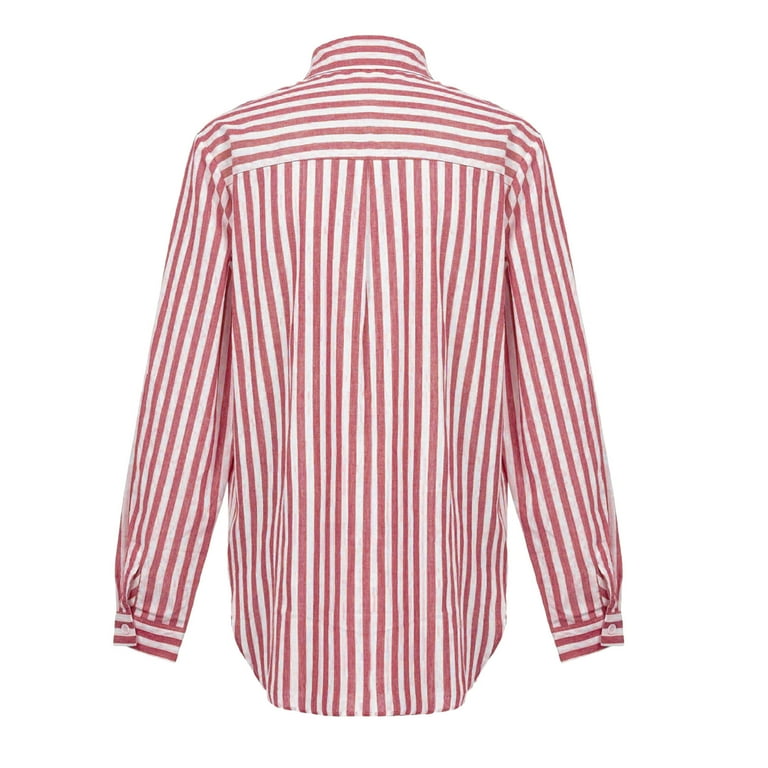 Dezsed Women's Casual Stripes Blouses Pocket Button Down Dezsed Women's Casual Stripes Blouses Pocket Button Down
