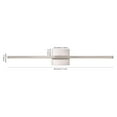 thumbnail image 4 of JONATHAN Y Makena 28" Modern Minimalist Dimmable Integrated LED Metal Wall Sconce, Nickel, 4 of 8