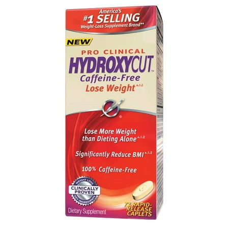 Hydroxycut Pro clinique caféine 99% gratuit Caplets, 72 Ct