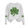 thumbnail image 3 of Womens St Patricks Day Tops Casual Crewneck Sweatshirt Shamrock Long Sleeve Shirt St Patricks Day Shirts Womens Green Top, 3 of 4