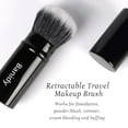 thumbnail image 5 of Makeup Brush Kabuki Face Brushes Retractable Travel Blush Kabuki Brush Portable Flawless for Foundation, Powder Blush, Bronzer, Buffing, Liquid, Cream, Cruelty Free with Cover(Brown), 5 of 14