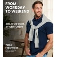 thumbnail image 6 of Merino.tech Men’s Short Sleeve Polo Shirt - 𝗘𝘃𝗲𝗿𝘆𝗱𝗮𝘆 Merino Wool Polo, 2XL - Windsor Blue, 6 of 6