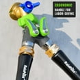 thumbnail image 7 of RainPoint Garden Hose Splitter, 2 Way Heavy Duty Water Hose Y Spigot and 100% Metal Body Splitter with Shutoff Valves, 1.9" Long Metal Handle, Green, 7 of 7