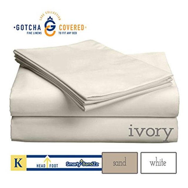 Gotcha Covered Luxe Ensemble de Draps Profil Bas&44; Blanc - Split Grand
