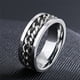 thumbnail image 2 of Nuevo anillo de pareja giratorio de acero inoxidable genial, cadena giratoria de alta calidad, anillos giratorios para mujer, hombre, joyería Punk, regalo de fiesta Tan Jianjun unisex, 2 of 2