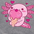 thumbnail image 3 of Instant Message - Axolotl Loves Ice Cream - Toddler & Youth Girls Raglan Graphic T-Shirt, 3 of 5