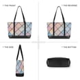 thumbnail image 6 of FORMRS Canvas Laptop Tote Bag for Women with 15.6" Computer Compartments Shoulder Handbag, Orange Art Pattern, 6 of 7