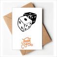 thumbnail image 1 of El casino de los dados negro blanco ilustracion Nota en blanco del sobre de la tarjeta de agradecimiento, 1 of 4