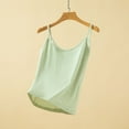 thumbnail image 2 of Tank Tops for Women Velvet Fleece Base Layer Sleeveless Crewneck Pullover Solid Straps Vest Green 2XL, 2 of 3