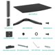 thumbnail image 5 of WALI Estantes Flotantes de Pared para TV, Soporta Hasta 8 kg, Estante para TV con Cristales Templados Reforzados para Reproductores de DVD Cajas de Cables Consolas de Juegos (CS303B), 3 Niveles, Negro, 5 of 8