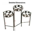 thumbnail image 3 of Sunnydaze 30" x 10" x 29" 3-Tier Bronze Metal Folding Outdoor Plant Stand, 3 of 8