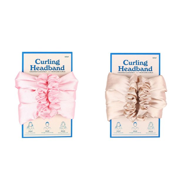 Paquete de 2 Varillas para Rizar Sin Calor, Cinta de Seda para Niñas, Rodillo para El Cabello para Dormir, de rosa+ Baoblaze Barras de curling