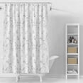 thumbnail image 1 of Cortina de ducha de mármol para baño Juego de cortinas de ducha de tela gris y blanca Accesorios de baño decorativos resistentes (72" ​​W x 72" H) JAMW Sencillez, 1 of 5