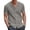 Gray, variant on Gaukiv Men's Shirts Band Collar Short Sleeve Linen Blouses Casual Tops Green 2XL