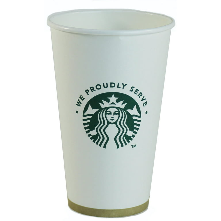 Starbucks White Disposable Hot Paper Cup, 12 Ounce, Sleeves and