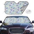 thumbnail image 2 of Uemuo Colorful Butterfly Pattern Accordion Car Windshield Sun Shade, Foldable Reflective Sun Visor for Car, Reflector Windshield Sunshade-, 2 of 7