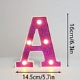 thumbnail image 3 of 16cm Purple Letter Lights DIY Luminous Number Lamp Battery 6.3in Power Plastic for Mariage Birthday Party Home Fashion Decor (B,16cm-purple), 3 of 7