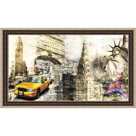 Framecrafters Inc. Bresso Sola 'Downton New York' Framed Print