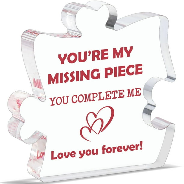 Placa decorativa acrílica Bdayption Love You Forever, 12 x 12 x 2 cm