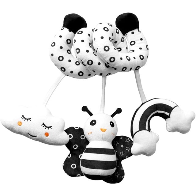 Cochecito Cuna Actividad Espiral Felpa y cochecito Juguetes y asiento de coche Suspensión Juguetes y animales Juguetes educativos de peluche y sonajeros (abejas) para 3 6 9 12 meses JM