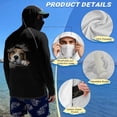 thumbnail image 4 of SEANATIVE Long Sleeve Fishing Hoodie for Men UV Protection Tops Breathable Lightweight Athletic Shirt Outdoor Sport Apparel for Outdoor Fishing Lovers, 2XL, Beagle Dog Black, 4 of 7
