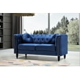 thumbnail image 2 of Uspridefurniture Lueck 64.2'' Velvet Rolled Arm Loveseat, Blue, 2 of 5