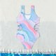 thumbnail image 4 of Conjunto de pantalones cortos de bebé de verano lindo de la playa de impresión floral de dos piezas traje de baño para niños vestido corto de verano floral, 4 of 8