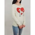thumbnail image 2 of YEMAK Women's Cute Poodle Heart Print Long Sleeve Crewneck Casual Pullover Knit Sweater MK3463-OAT-M, 2 of 3