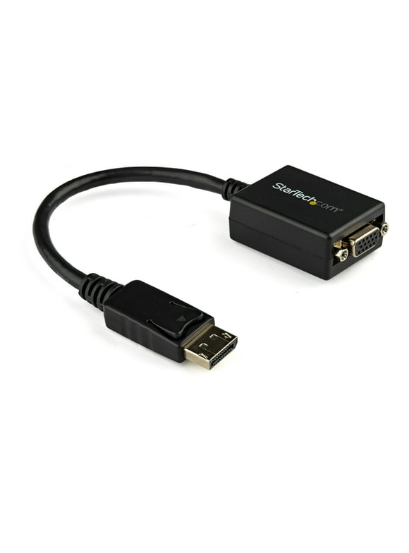 StarTech.com DisplayPort to VGA Adapter - Active DP to VGA Converter - 1080p Video - DisplayPort Certified - DP/DP++ Source to VGA Monitor Cable Adapter Dongle - Latching DP Connector
